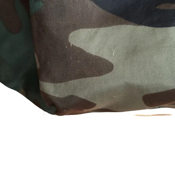 Vintage 90s Y2K Camo Purse Bag Camouflage Nylon Womens Large Green Clueless Edit - Picture 4 of 16